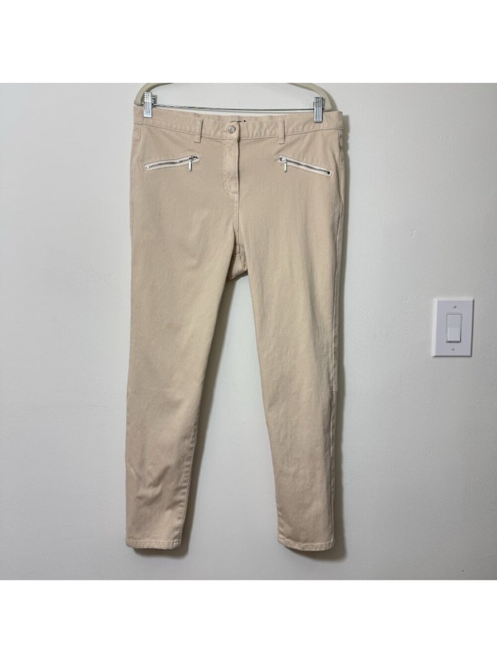 J McLaughlin Women's Baxter Skinny Jeans Size 14 Ankle Zip Pockets Stretch